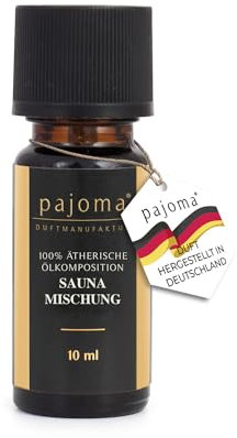 pajoma Duftöl 10 ml, Sauna Mischung I - Golden Line | 100% Naturrein Ätherisches Öl für Aromatherapie, Duftlampe, Aroma Diffuser, Massage, Naturkosmetik | Premium Qualität