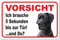 AdriLeo Schild - Vorsicht Deutsche Dogge - 5 Sekunden - (15x20cm) / Graues Fell Achtung Hund Wachhund