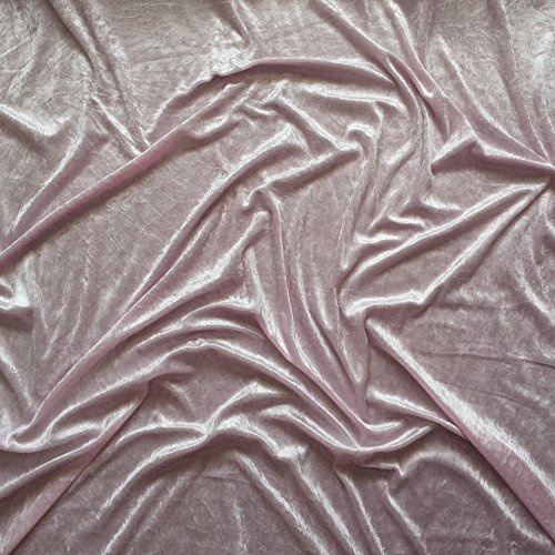 Premium Crushed Velvet, Craft Dress Fabric Curtain Material 60 - 150cm Width (Baby Pink)
