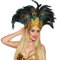 NET TOYS Samba-Kopfschmuck mit Pfauenfedern | Bunt | Aufregender Damen-Haarschmuck Karneval in Rio geeignet für Fasching & Karneval