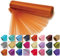 WedDecor 25m x 29cm Snow Sheer Light Orange Organza Roll Sash Glitter Fabric for Table Runner Sashes Wedding & Christmas Decoration, Chair Cover Bows, Party Favours, Ribbon Crafting Supplies, 1pc