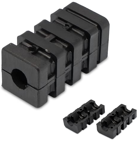 2 Expanderverbinder Gewindestopfen für Quadratrohre, Kunststoff, Schwarz (40 x 40 x 1,5 mm, M10)