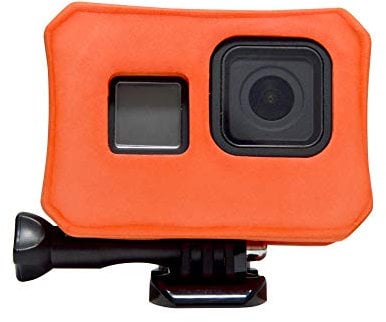 Galleggiante Custodia Cover per GoPro 8 - Telaio galleggiante per GoPro Hero 8 Nero, Galleggiante per fotocamera Anti-lavandino Accessorio galleggiante per sport acquatici - Arancione
