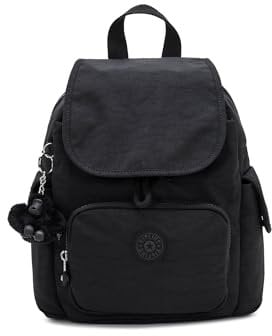 Kipling Damen City Pack Mini Rucksack Leichter Vielseitiger Tagesrucksack Nylon Schultasche, Black Noir, Mini, Damen City Pack Mini Rucksack Leicht Vielseitiger Daypack Nylon Schultasche