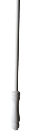 TENDAGGIMANIA Barre de Tirage pour Rideaux en Bois L. 125 CM - Barre de traction pour Rideaux et Draperies Couleur Blanc