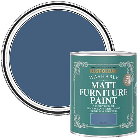 Rust-Oleum Blue Furniture Paint in Matt Finish - Blue Silk 750ml
