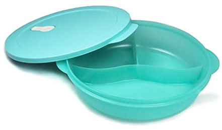 Tupperware Microondas CrystalWave 1,9 L con separación turquesa claro/blanco Micro Wave Pop