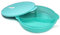 Tupperware CrystalWave Mikrowelle 1,9 L mit Unterteilung helltürkis/weiß Micro Wave Pop