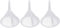 U-M Mini Imbuto Adatto per Bottiglie Sottili di Collo di Bottiglia, Plastica, Trasparente, Diametro Massimo 40 mm, Diametro Foro 3 mm, Trasferimento del Liquido