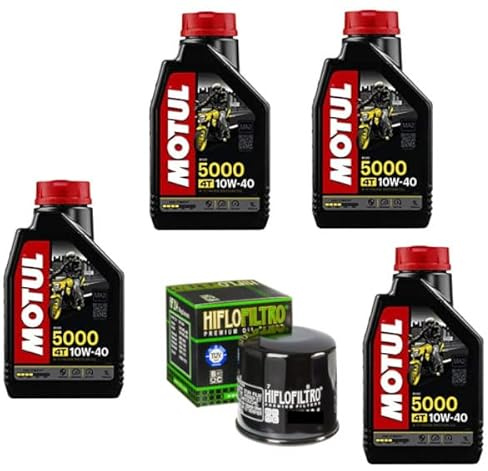 KIT TAGLIANDO FILTRO OLIO HIFLO + 4LT OLIO COMPATIBILE CON Honda XL V Transalp 700 2008 2013