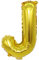 D2D | Party Balloon Buchstabe J in Gold - Größe 40 cm - Folienballon - Buchstabenballon - Geburtstagsdeko