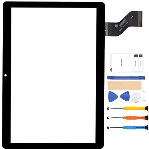 LADYSON YESTEL X7 - Kit de piezas de reparación de panel de vidrio para pantalla táctil YESTEL X7 de 10.1 pulgadas (no incluye pantalla) (negro)