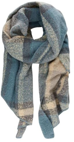 PIECES PCPYRON CHECKED LONG SCARF NOOS BC