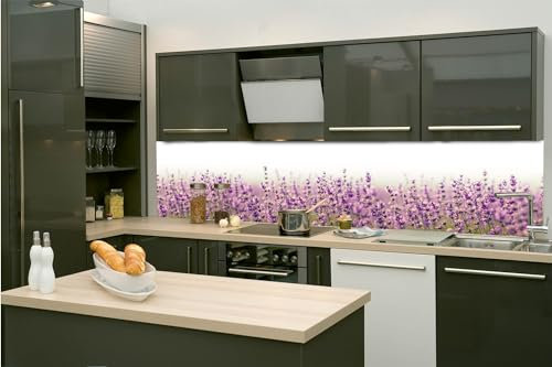 Dimex Küchenrückwand Folie Selbstklebend FABELHAFTER Lavendel 260 x 60 cm | Klebefolie - Dekofolie - Spritzschutz für Küche | Made in EU