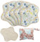 MQUPIN Wiederverwendbare (cream-coloured) 5 Stück Reusable Cotton Pads Waschbare Slipeinlagen, Waschbar Damenbinden für Menstruation, Auslaufsicheres Design, Geeignet für alle Frauen