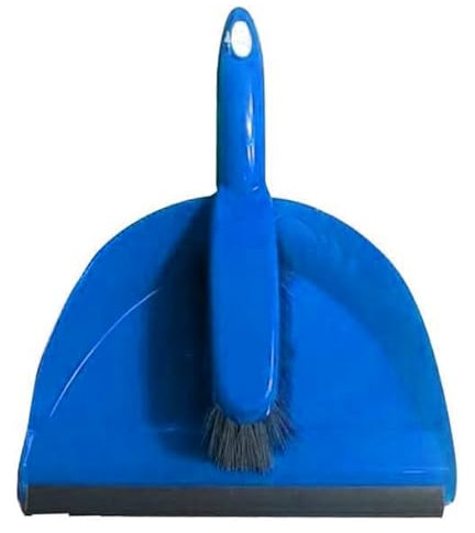 Best House Soft Dustpan and Brush Set Ideal for Home and Office Use (Blue, 3 PCS)