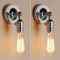 Pathson Ensemble de 2 Métal Réglable Applique en Métal Lampe Rétro Industrial Applique Murale Rétro Eclairage Edison E27 pour Café,Cuisine,Salle à Manger et Grenier (Chrome)