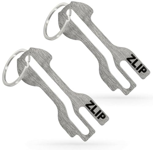 ZLIP® and Slide | Desbloqueador de carro de la compra de acero inoxidable con llavero, abridor para carro de la compra para casi todos los carritos de la compra, llavero abre carga frontal y cajón,