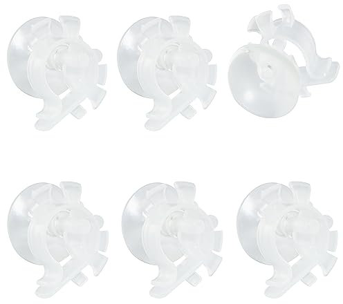 ZZLZX Lot de 6 ventouses pour chauffage d'aquarium avec clips - Noir