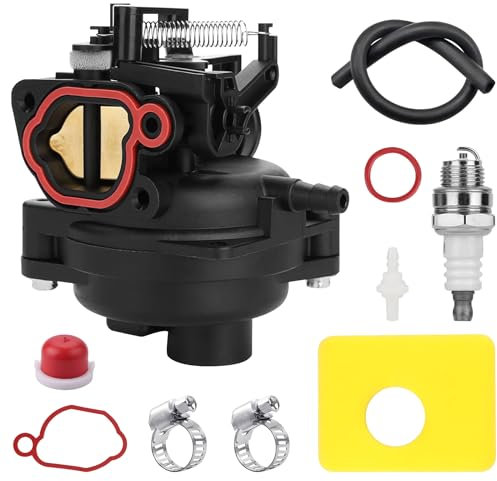 EXLECO Carburateur pour Moteurs Briggs et Stratton, Remplacement du Filtre à Air du Carburateur avec Accessoires Carburateur pour Débroussailleuse Carburateur Tondeuse pour 799583 595656 591979 591160
