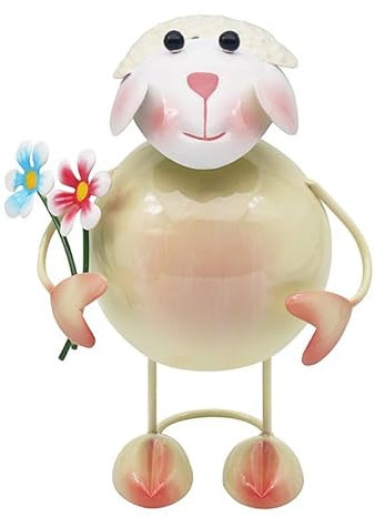 Lesser & Pavey Sheep with Flowers Garden Ornaments | Lovely Gardening Gifts For Women & Men | Designed By Bright Eyes | Garden Decorations For Any Garden