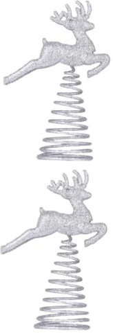 IMIKEYA 2 STK Christbaumschmuck Baumkrone Stern Leuchtende Baumwipfelverzierung Weihnachtsbaumspitze Lustig Christbaumspitze Gold Funkelnde Baumspitze Hohl Rattan 3D Schmiedeeisen Die