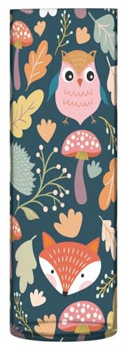 Kunststoffvasen mit niedlicher Eule, Fuchs und Igel, 30 cm, kleine Blumenvase, transparente Blumenvasen für Blumenstrauß, Wohnzimmer, Schlafzimmer, Party-Dekoration