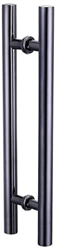 Poignée de Porte coulissante en Acier Inoxydable, poignée de Porte de Douche pivotante, Ensemble de poignées de Porte tubulaires Dos à Dos, adaptées pour Porte en Verre, Porte en Bois, 60 cm