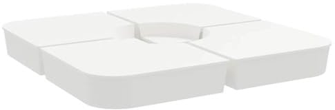 vidaXL Juego Bases de sombrilla 4 uds para Parasol Cruzado PP 100 kg, Base para sombrilla, Base para sombrilla voladiza, Soporte para sombrilla de jardín
