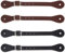 PLIGREAT 4 Stücke Leder Sporenriemen Einzelne verstellbare Schicht Sporenriemen Western Männer Frauen 25 cm Schwarz und Braun Verstellbare Stiefelriemen für Cowboy Cowgirl Stiefel Pferd Reiten Sporen