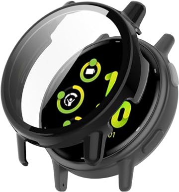 ELYCO Kompatibel mit Garmin Vivoactive 5 Hülle, [1 Stück] 360 Grad Rundum Stoßfeste Schutzhülle mit HD Displayschutz, Kratzfeste Hard PC Ultra Dünne Cover [Schwarz]