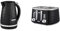 Geepas 4 Slice Bread Toaster & 1.7L Cordless Electric Kettle Combo Set with Textured Design – 1750W Toastie Machine with 7 Browning Control - 2200W Kettle with Auto Shut Off & Boil Dry Sensor - Black