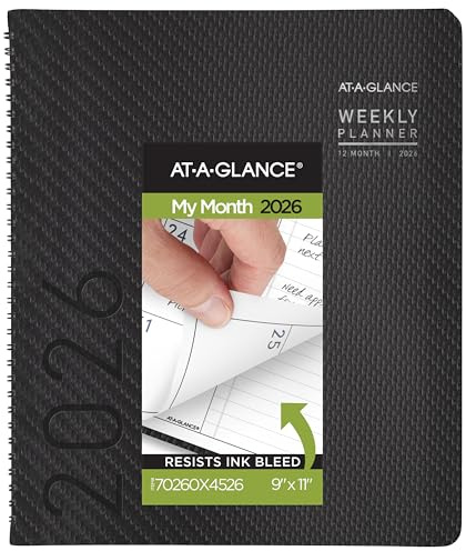 AT-A-GLANCE 2026 Planner, Monthly, 9” x 11”, Large, Contemporary, Charcoal (70260X4526)