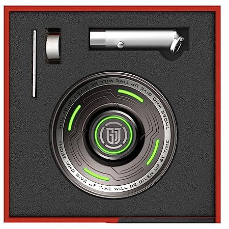 AYUNJIE Metallo Dito Spinner UFO Modello Ansia Fidget Giocattoli Luce Gadget Lega di Zinco Divertente Giocattolo per i Bambini (B,Grigio)