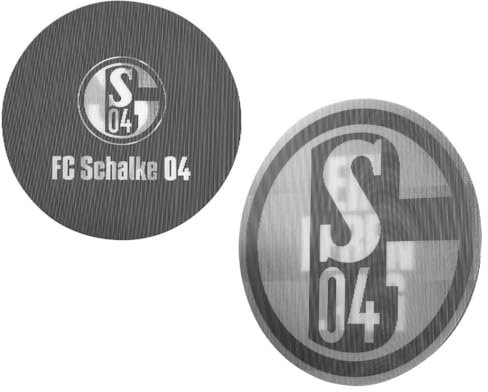 FC Schalke 04 Aufkleber Lentikular schwarz 8 cm - Classic - S04 Autoaufkleber mit Wechselbild