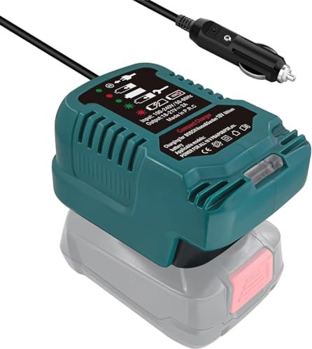 TEPULAS Auto Mini Ladegerät für Bosch Haus und Garten 18V, Fahrzeugladegerät Ersatz für Bosch PBA PSB PSR 18V mit Zigarettenstarterstecker (Keine Batterie)