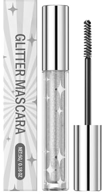Sparkle Silver Glitter Mascara For Die Augen – Langanhaltende Formel Ohne Verschmieren For Einen Natürlichen Look Und Party-Make-up | Verbessert Volumen Länge