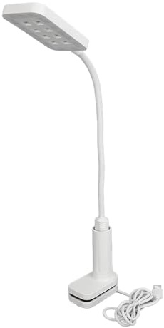 WUGHVS Lampe à ongles UV LED avec pince, lampe de bureau 2 en 1 pour nail art, lampe de manucure portable rechargeable par USB avec éclairage doux et anti-éblouissement, pour usage à