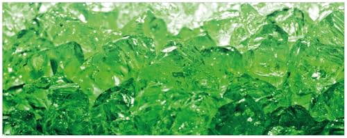 Wallario Memoboard aus Glas mit Motiv, Magnet-Tafel in 32 x 80 cm in Premium Qualität Leuchtendes EIS in grün