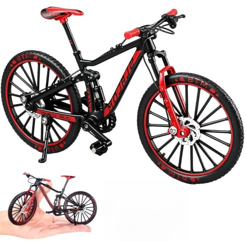 LYPPUL Finger Fahrrad Modell, 1:10 Mountainbike-Modell Spielzeug, Finger Mountainbike Modells Ornamente, Mini Fahrrad-Legierung Fahrradmodell für Wohnzimmer Tischdeko Büro Schreibtisch