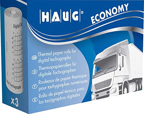 RNK 3104 Haug Thermopapierrolle digitale Tachographen - Economy, 8m x 57mm, 3 Rollen