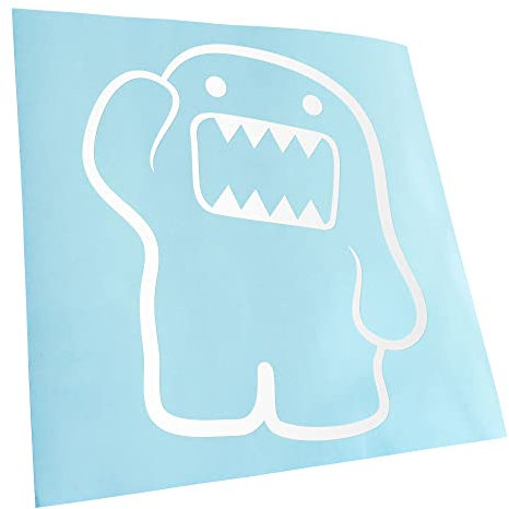 Kiwistar - Autoaufkleber - Weiß - 10x12cm Domo - Heckscheibe Auto Aufkleber wetterfest für Kfz LKW Mofa Truck - Sticker außen selbstklebend Tuning Zubehör für Fenster Fahrzeug Scheibe