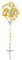 Rosenkranz, gekettelt, 47 cm gelb, Glasperlen,