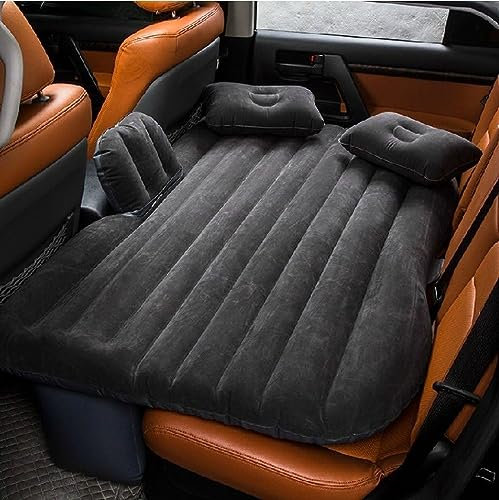 LABABE Auto Car Inflatable Air Mattress Bed for Back Seat of Cars SUV's and Mid-size Trucks Outdoor Travel Camping Universal(Gray Flocking)