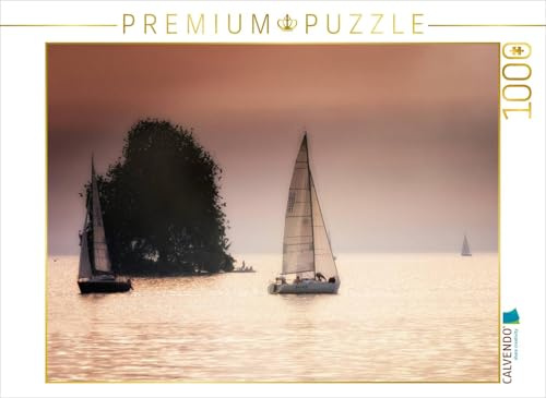 CALVENDO Puzzle Mit dem Segelboot auf dem See | 1000 Teile Lege-Größe 64 x 48 cm Foto-Puzzle für glückliche Stunden