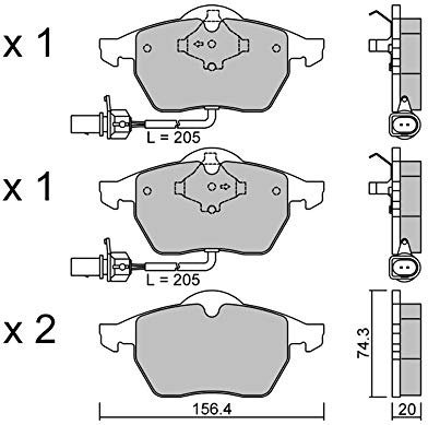 metelligroup 22-0181-3 Bremsbeläge, Made in Italy, Ersatzteile für Autos, ECE R90-zertifiziert, Kupferfrei
