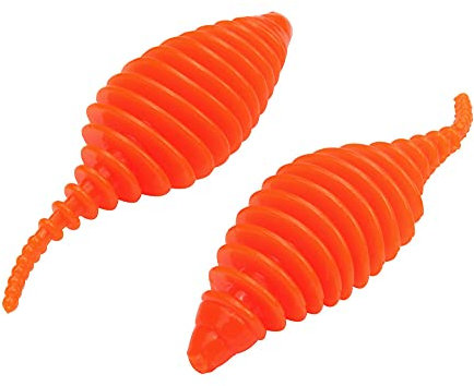 FTM Omura Baits Pongo 6,5cm 3,2g - 5 Gummiköder, Geschmack:Knoblauch, Farbe:neon orange