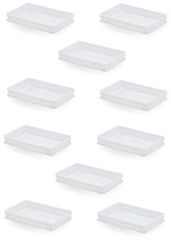 kistenkind 10x Teigbehälter 60 x 40 x 9,5 * Pizzaballenbox * Pizzateigbox * Teig Pizza Box