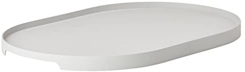 Zone Denmark Singles Serviertablett, Dekoratives Tablett aus Metall, 35 x 23 cm, Warmes Grau