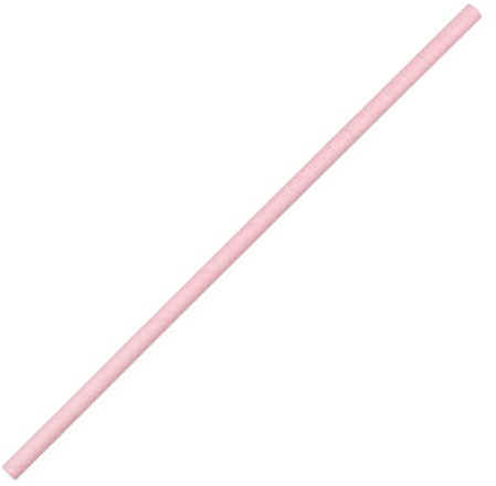Fiesta Compostable Bendy Paper Straw Pink - 210mm 6mm (Pack 250)